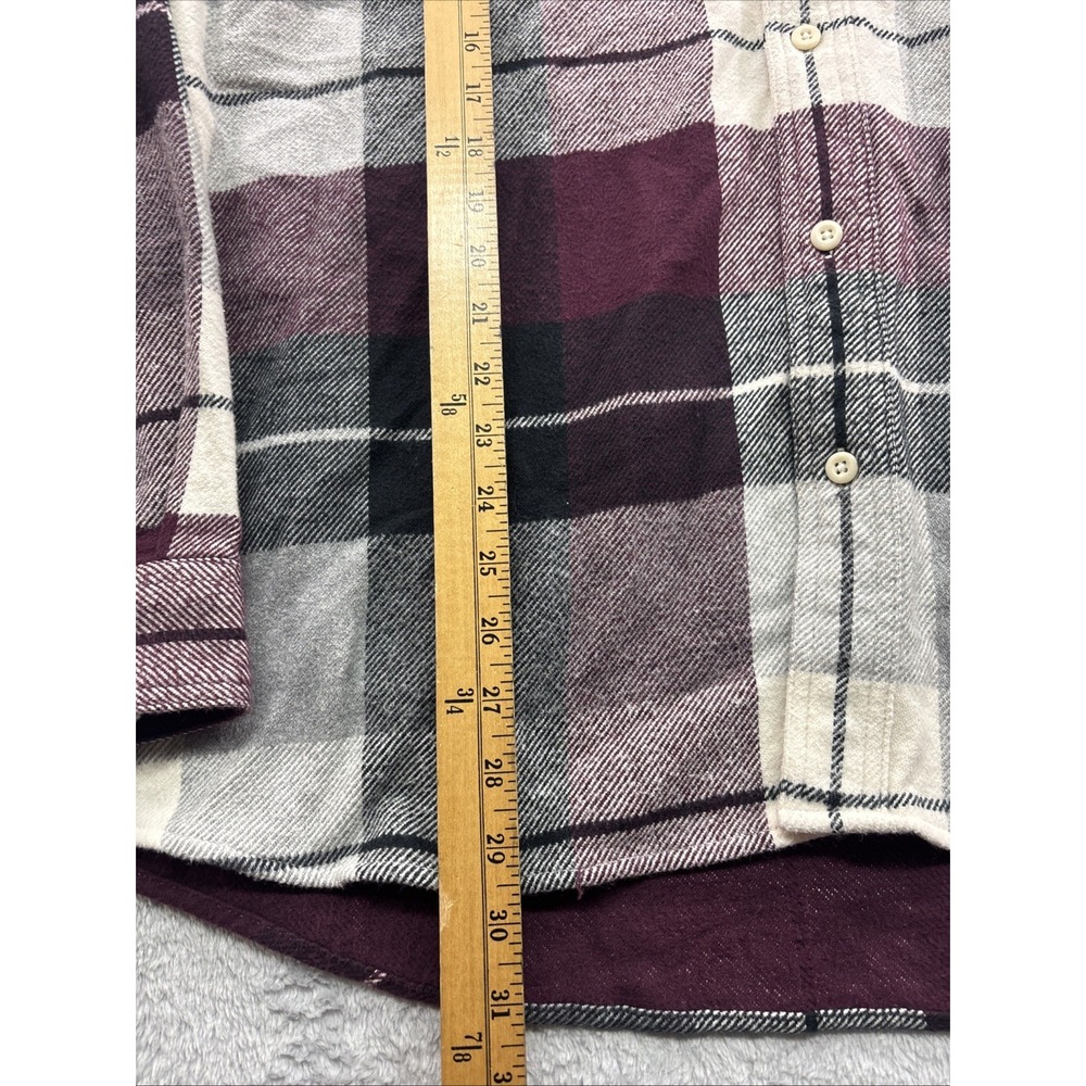American Eagle Outfitters Flannel Plaid Shacket Size XXL Removable Hood - Picture 2 of 5